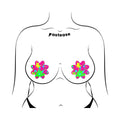Pastease Neon Pink Graffiti Paint Splatter Petal Breast Pasties