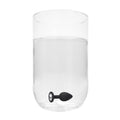 Ouch! Black & White Silicone Butt Plug With Removable Jewel Black