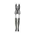 Shots Le Desir Lace Suspender Bodystocking Black O/S