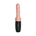 King Cock Plus 6.5 in. Thrusting Cock With Balls Rechargeable Realistic Vibrator Beige - Fantasies Boutique