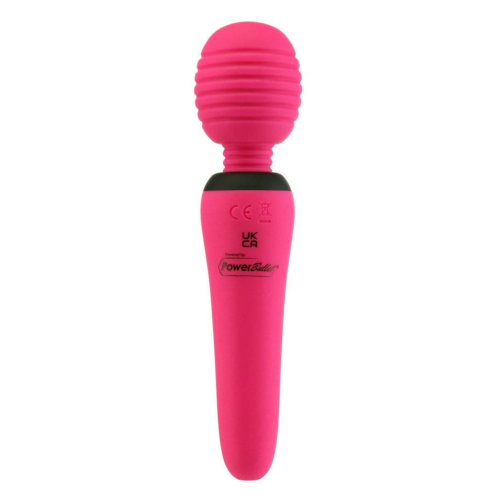 PalmPower Groove Rechargeable Silicone Mini Wand Massager Fuchsia - Fantasies Boutique
