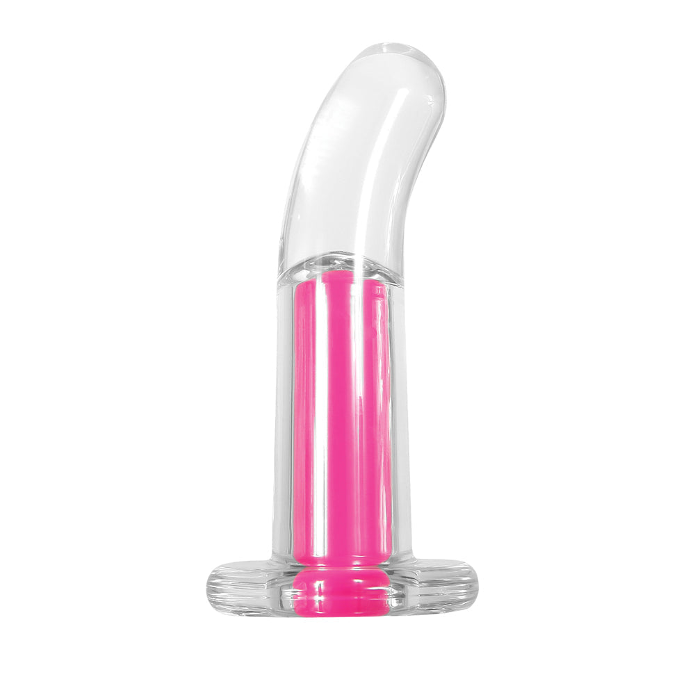 Gender X Pink Paradise Rechargeable Remote-Controlled Vibrating Curved Anal Plug Clear/Pink - Fantasies Boutique