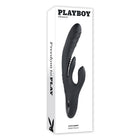 Playboy Rapid Rabbit Rechargeable Silicone Dual Stimulation Vibrator Black - Fantasies Boutique
