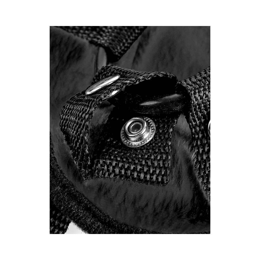 Fetish Fantasy Series Adjustable Vibrating Plush Harness Black - Fantasies Boutique