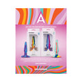 A-Play Groovy Silicone Anal Plug 5 in. Multi-Colored, Yellow - Fantasies Boutique