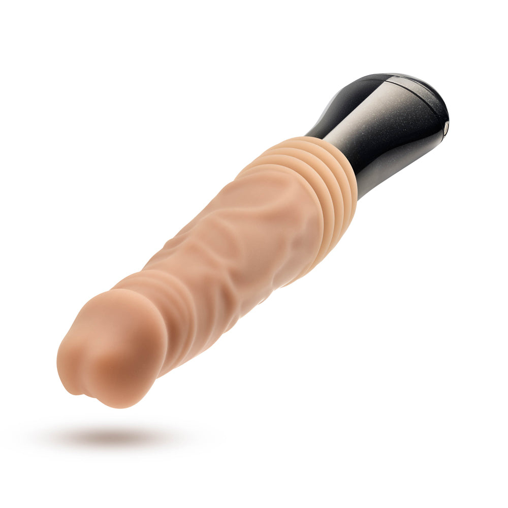 Dr. Skin Silicone Dr. Knight Thrusting Gyrating Vibrating Dildo Beige