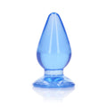 RealRock Crystal Clear 3.5 in. Anal Plug Blue - Fantasies Boutique