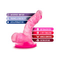 Blush Naturally Yours 4 in. Mini Cock Realistic Dildo with Balls & Suction Cup Pink - Fantasies Boutique