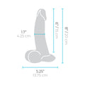 b-Vibe Slipskin Realistic Silicone Dildo 8 in. Curved Cream