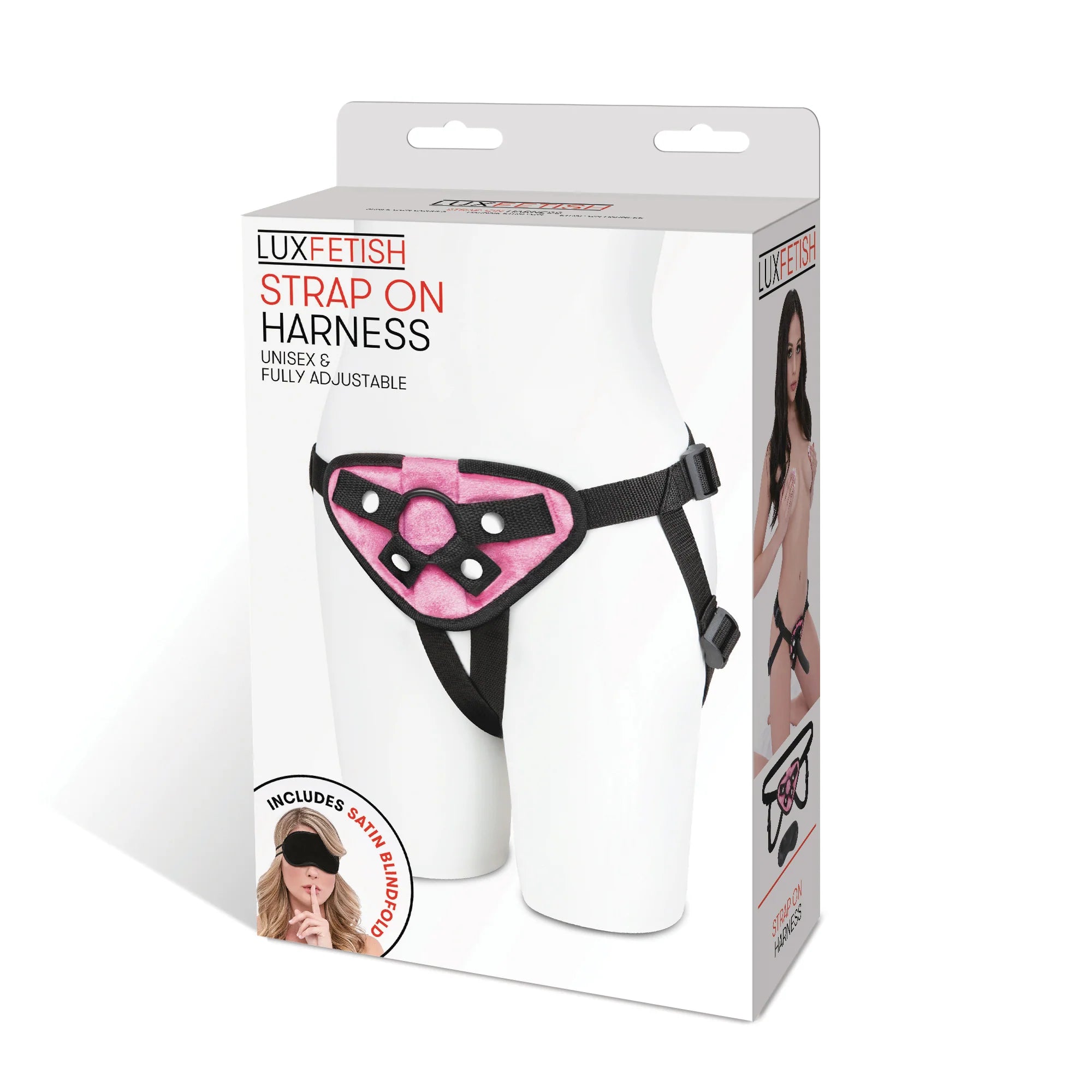 Lux Fetish Neoprene Strap-On Harness Pink - Fantasies Boutique