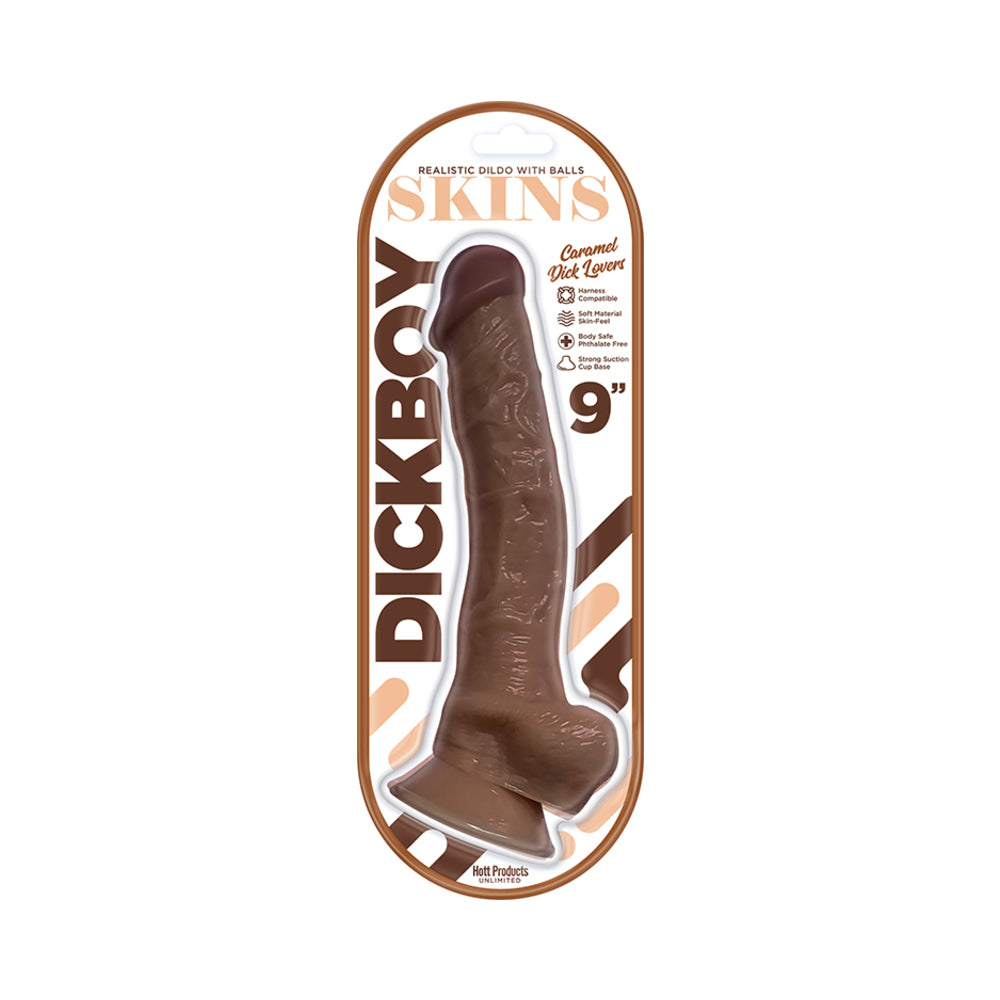 Dickboy Skins Dildo 9 in. Caramel Lovers - Fantasies Boutique
