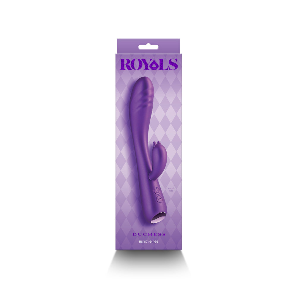 Royals Duchess Rabbit Vibrator Metallic Purple - Fantasies Boutique