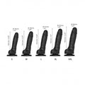 Strap-On-Me Realistic Collection Sliding Skin Dual-Density Silicone Dildo Black S - Fantasies Boutique