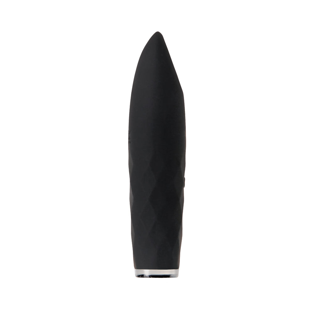 Evolved On The Spot Light-Up Rechargeable Silicone Bullet Vibrator Black - Fantasies Boutique