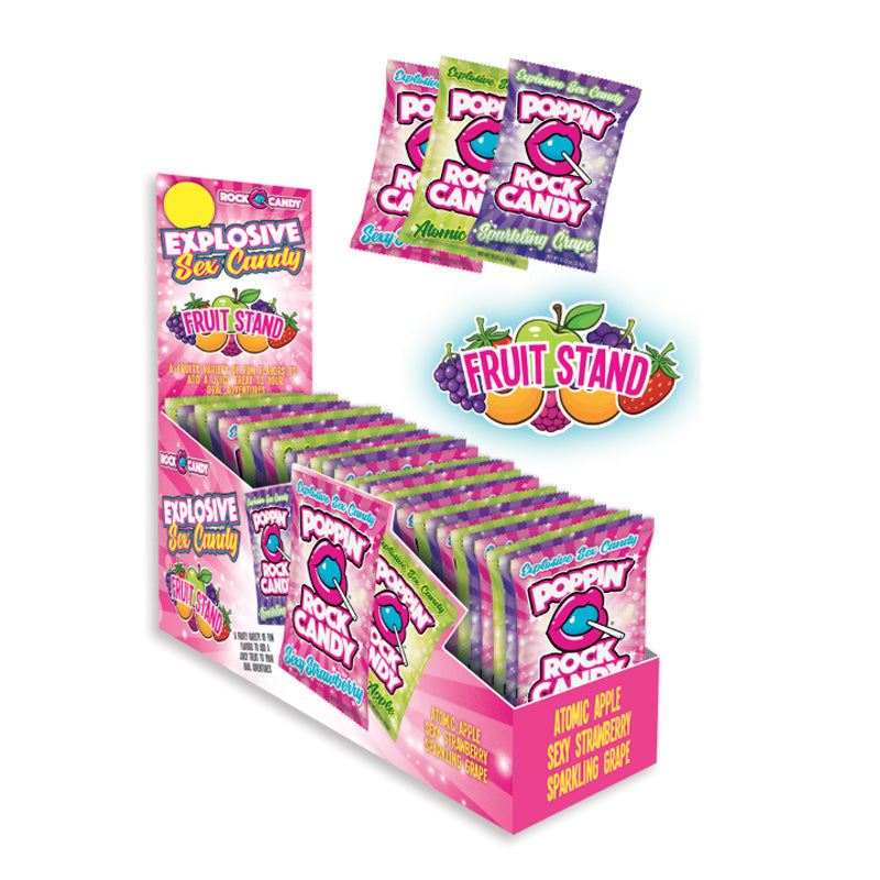 Popping Rock Candy Fruit Strand 36pc Display - Fantasies Boutique