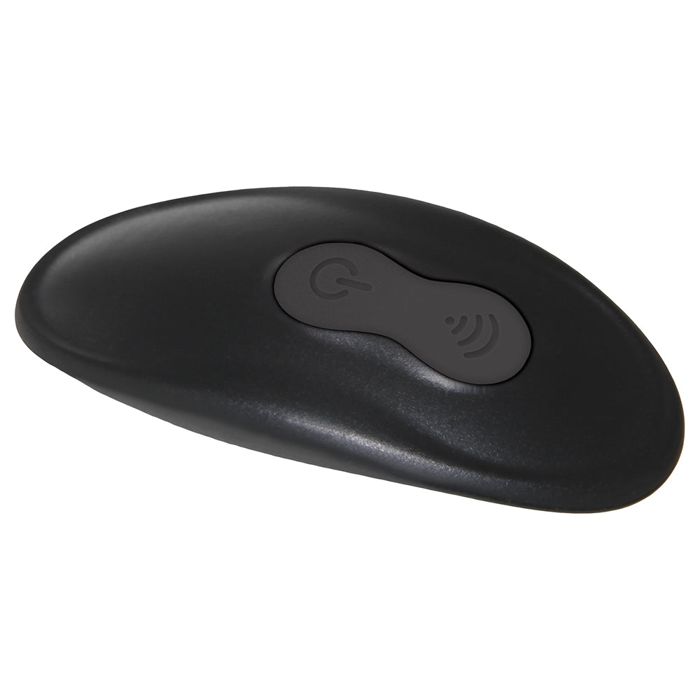 Playboy Triple Play Vibrating Cockring with Stimulator Black - Fantasies Boutique