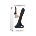 Zero Tolerance Cock Armor Rechargeable Vibrating Silicone Cock Sheath Black - Fantasies Boutique