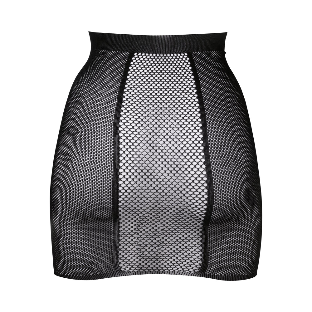 Le Desir Bliss High-Waist Fishnet Skirt Black O/S - Fantasies Boutique