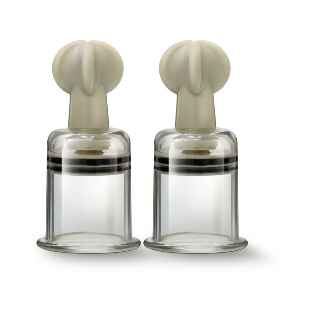 Blush Temptasia Clit and Nipple Twist Suckers 2-Piece Set Large Clear