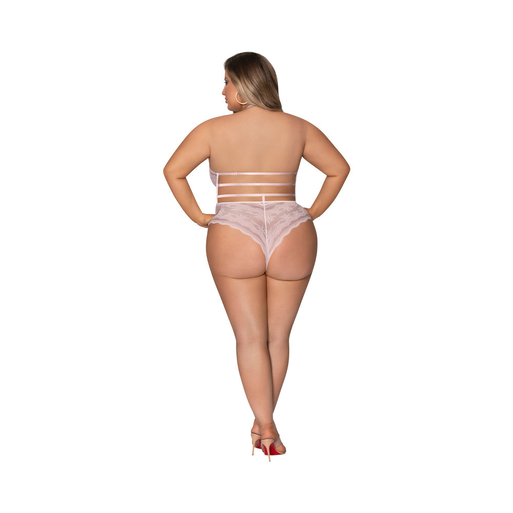 Magic Silk Seabreeze Teddy With Snap Crotch Blush Queen Size - Fantasies Boutique