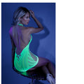 Fantasy Lingerie Glow Shock Value Net Halter Dress Neon Green O/S - Fantasies Boutique