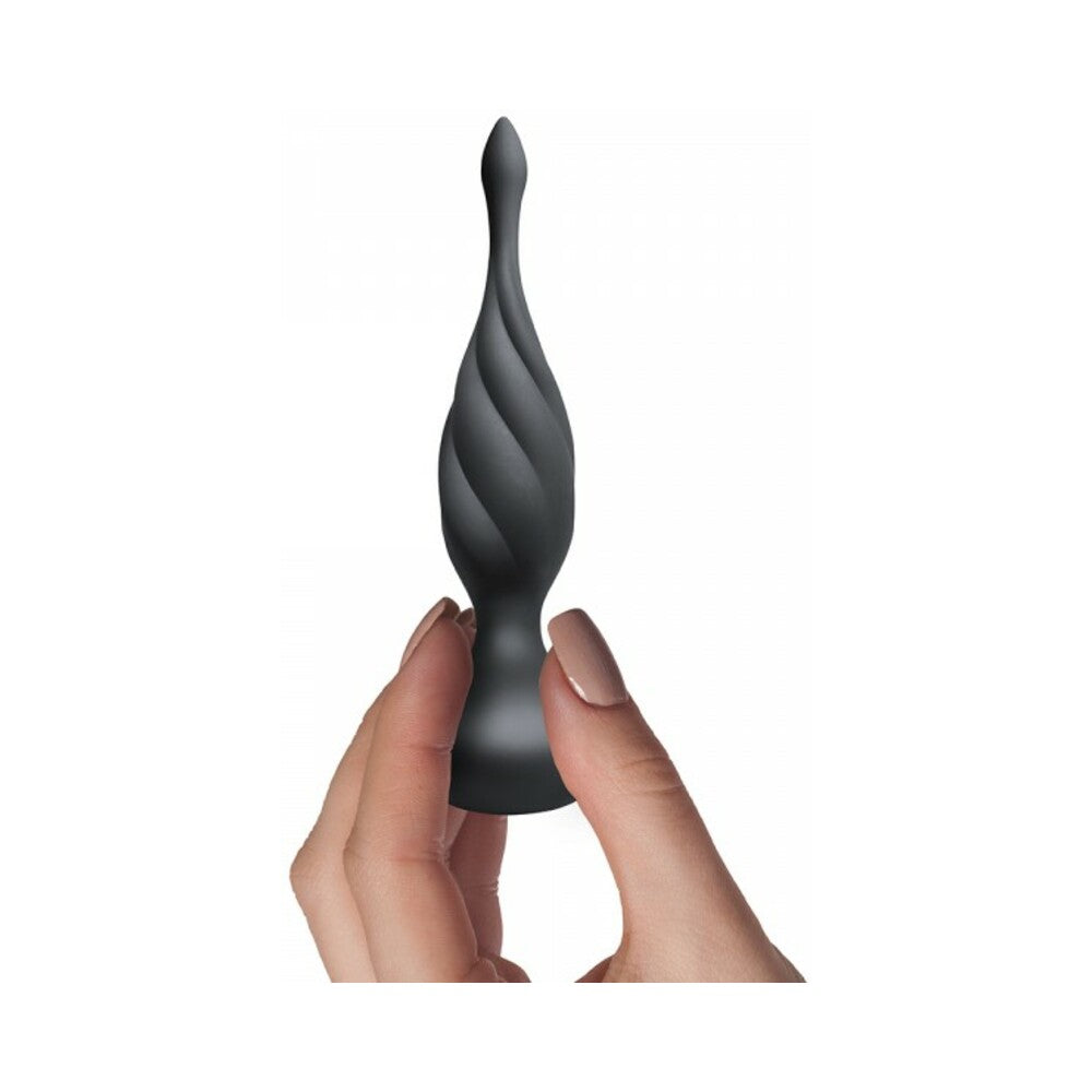 Petite Sensations Discover Silicone Anal Vibrator Black - Fantasies Boutique