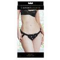 Sportsheets Adjustable Vibrating Black Velvet Strap-On Harness - Fantasies Boutique