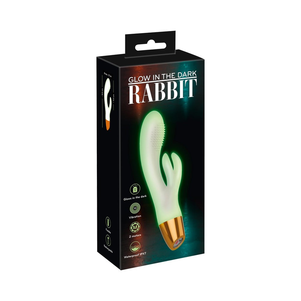 You2Toys Glow-in-the-Dark Rabbit Vibrator - Fantasies Boutique