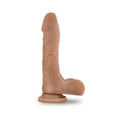 Au Naturel Mister Perfect 8.5 in. Posable Dual Density Dildo with Balls Tan - Fantasies Boutique