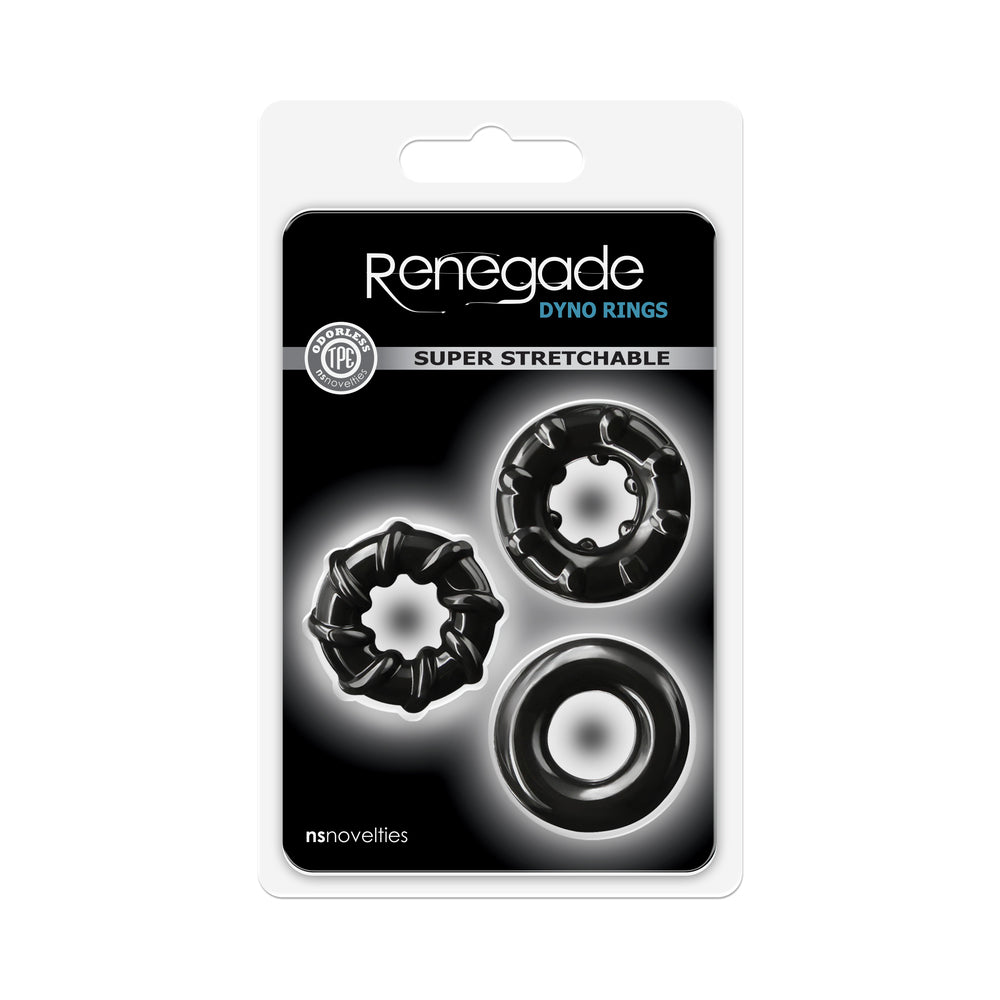 Renegade Dyno Rings 3-Pack Black - Fantasies Boutique