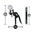 Blush Performance Gauge Pump Pistol with Silicone Tubing & Silicone Cock Strap Black - Fantasies Boutique