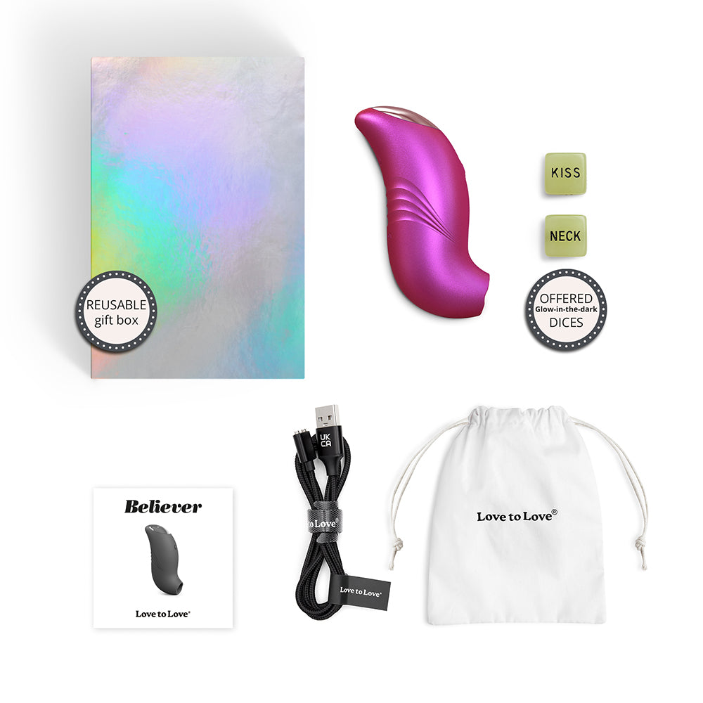 Love to Love Believer Iridescent Berry - Fantasies Boutique