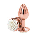 Rear Assets Rose Anal Plug Small White - Fantasies Boutique