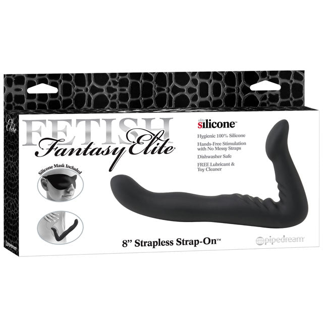 Fetish Fantasy Elite 8 in. Silicone Strapless Strap-On Black - Fantasies Boutique
