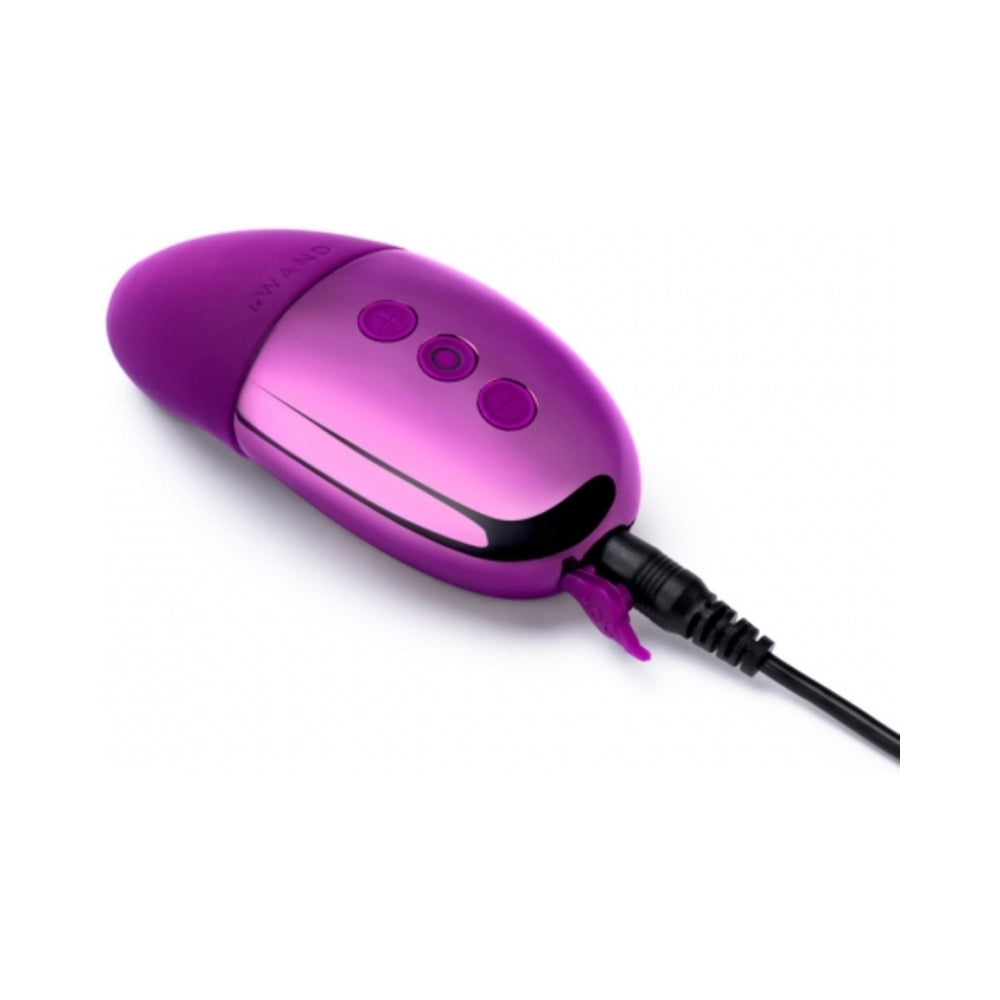 Le Wand Chrome Point Rechargeable Silicone Mini Vibrator Dark Cherry - Fantasies Boutique