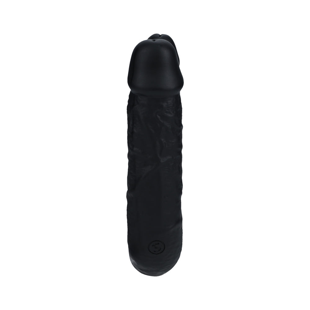 RealRock 7 in. U-Shaped Double Dildo Black - Fantasies Boutique