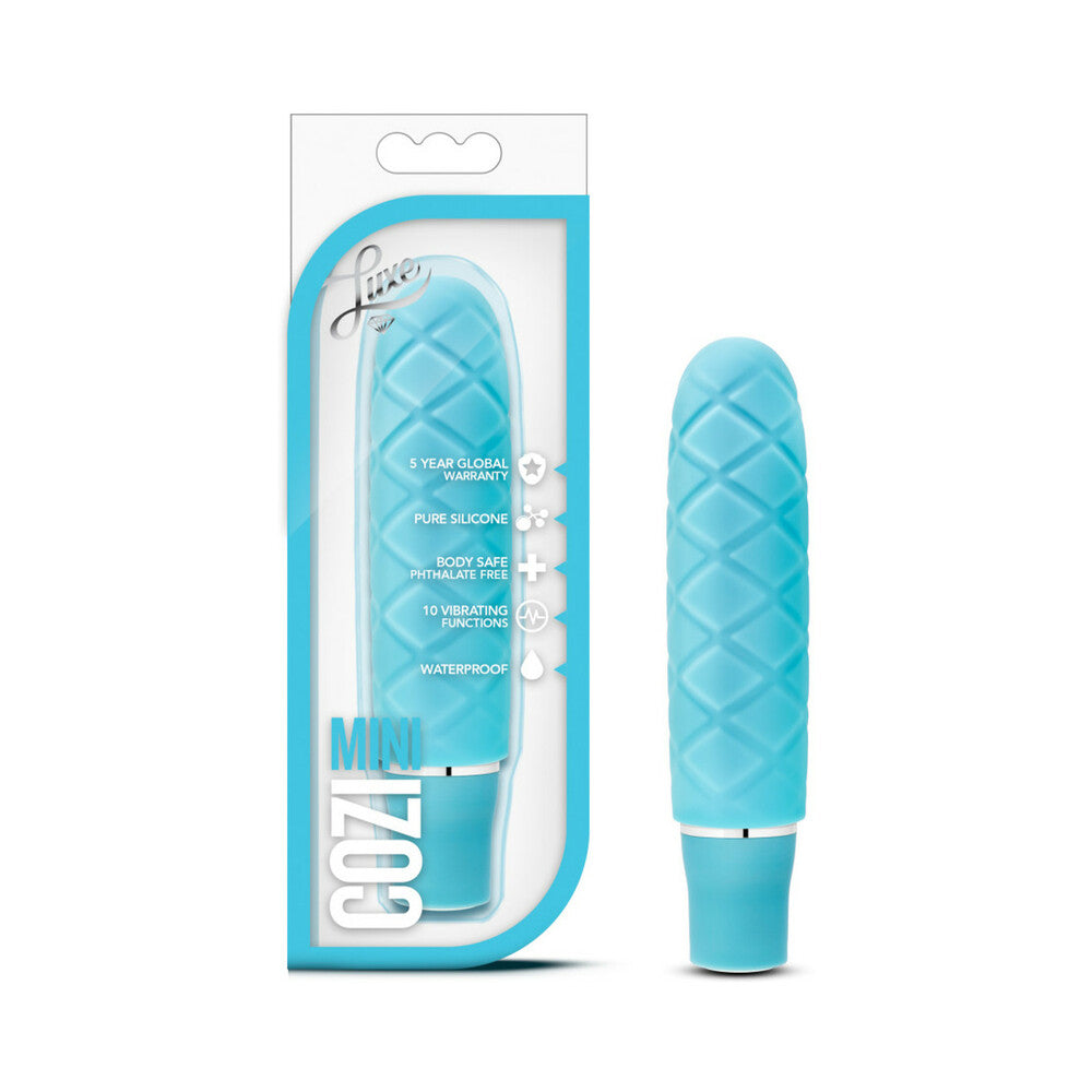 Blush Luxe Cozi Mini Silicone Slimline Vibrator Aqua - Fantasies Boutique