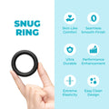 b-Vibe Snug Ring 40mm Snug Fit Silicone C-Ring Black