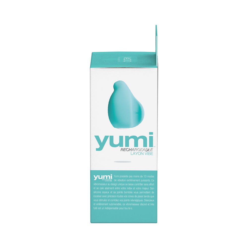 VeDO Yumi Rechargeable Finger Vibe - Tease Me Turquoise - Fantasies Boutique