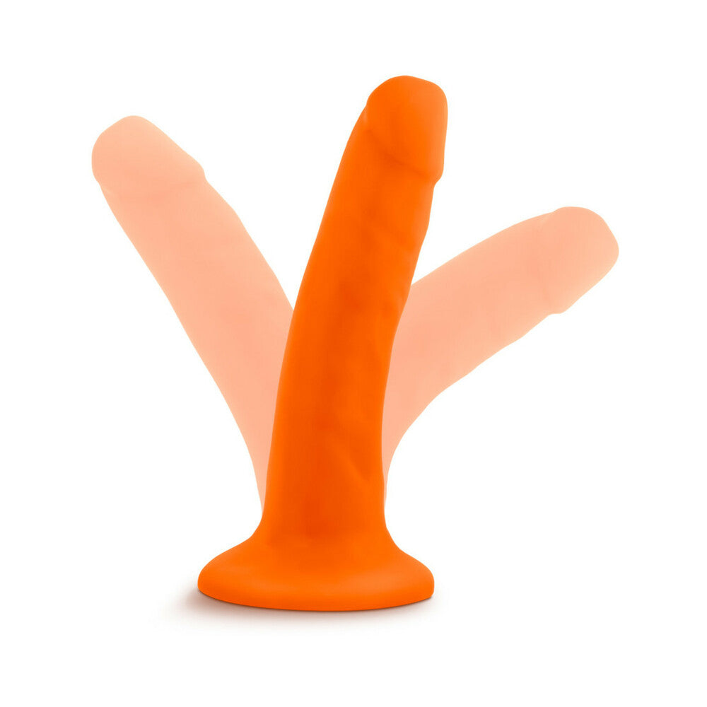 Neo 6 in. Dual Density Dildo Neon Orange - Fantasies Boutique