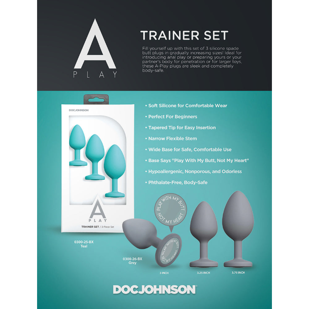 A-Play 3-Piece Trainer Set Teal - Fantasies Boutique