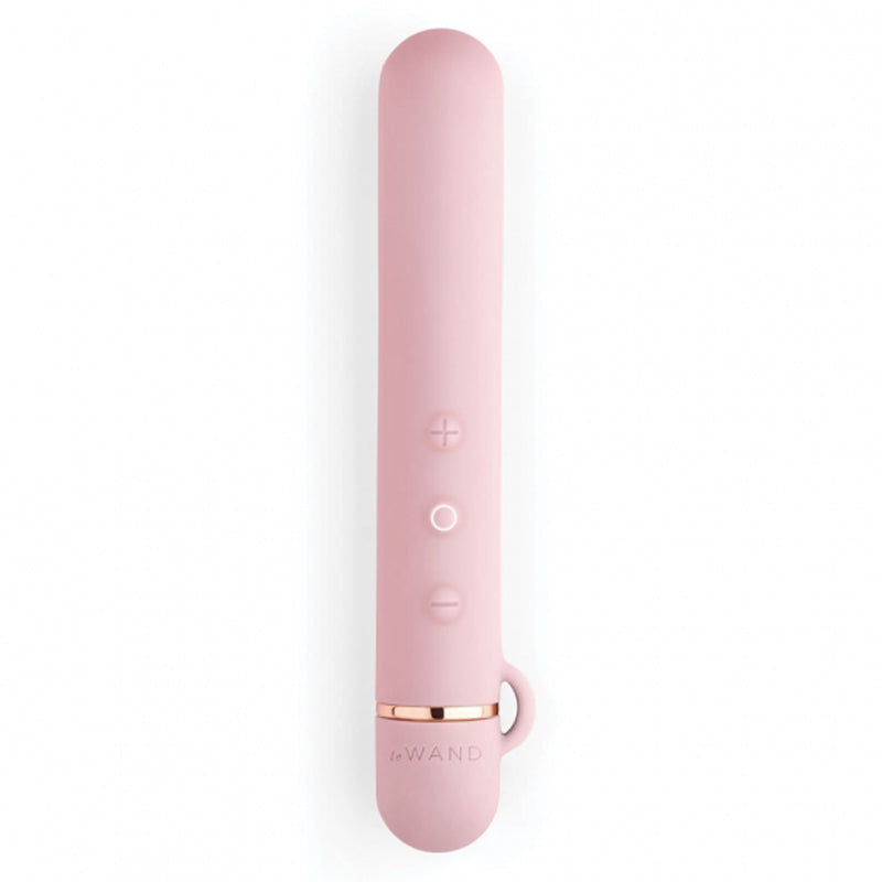 Le Wand Chrome Baton Rechargeable Silicone Mini Vibrator Rose Gold - Fantasies Boutique