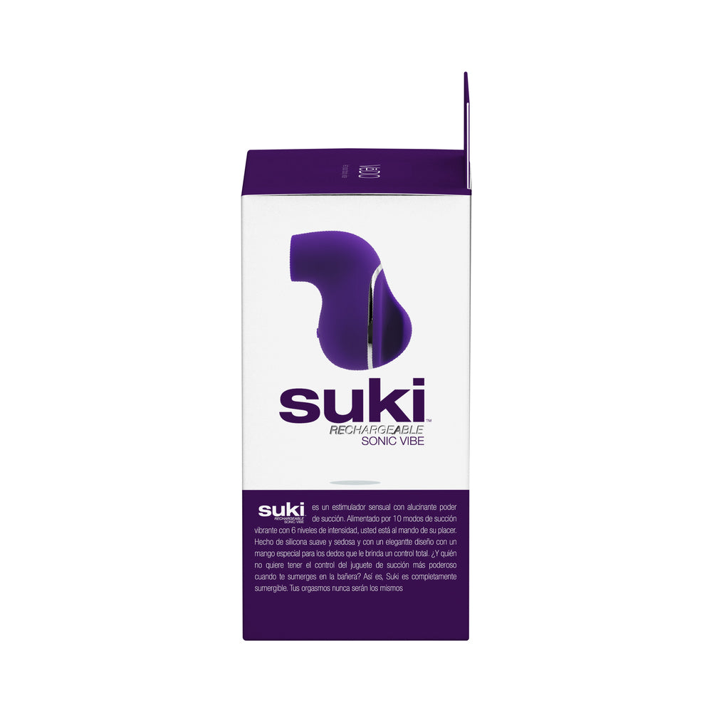 Vedo Suki Sonic Suction Rechargeable Vibrator Deep Purple - Fantasies Boutique