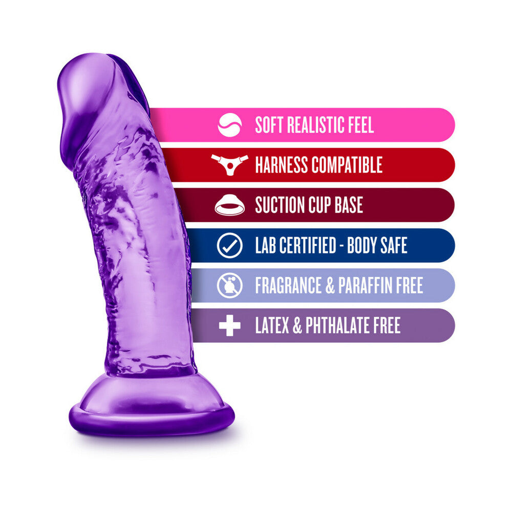 B Yours Sweet n' Small 4 in. Dildo Purple - Fantasies Boutique