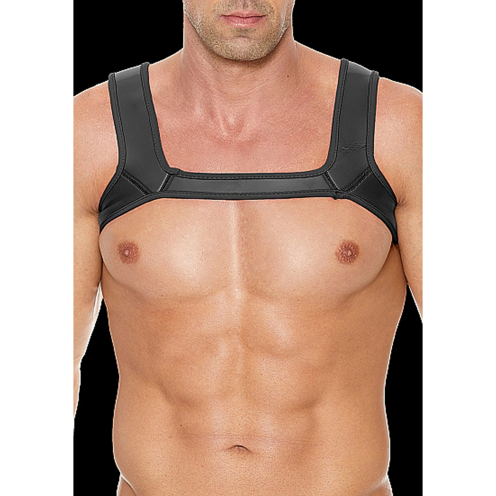Ouch! Puppy Play Neoprene Harness Black L/XL - Fantasies Boutique