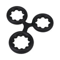 ROCK SOLID Silicone Triple Stamina Ring with Metal Beads Black