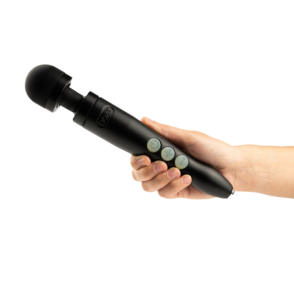 Doxy Die Cast 3R Rechargeable Compact Wand Vibrator Matte Black - Fantasies Boutique
