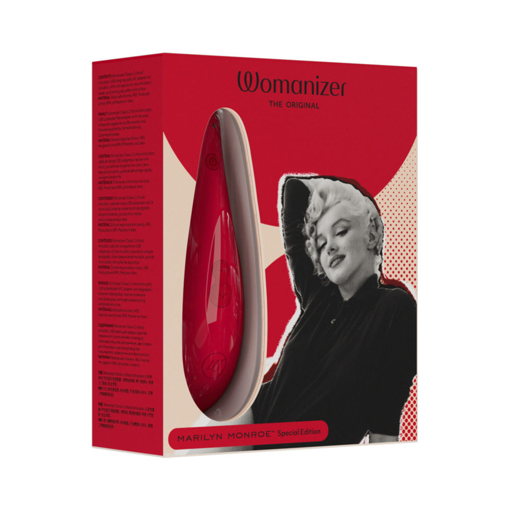 Womanizer x Marilyn Monroe Classic 2 Special Edition Pleasure Air Clitoral Stimulator Vivid Red - Fantasies Boutique