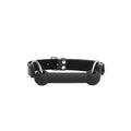 Ouch! Black & White Silicone Bit Gag With Adjustable Bonded Leather Straps Black