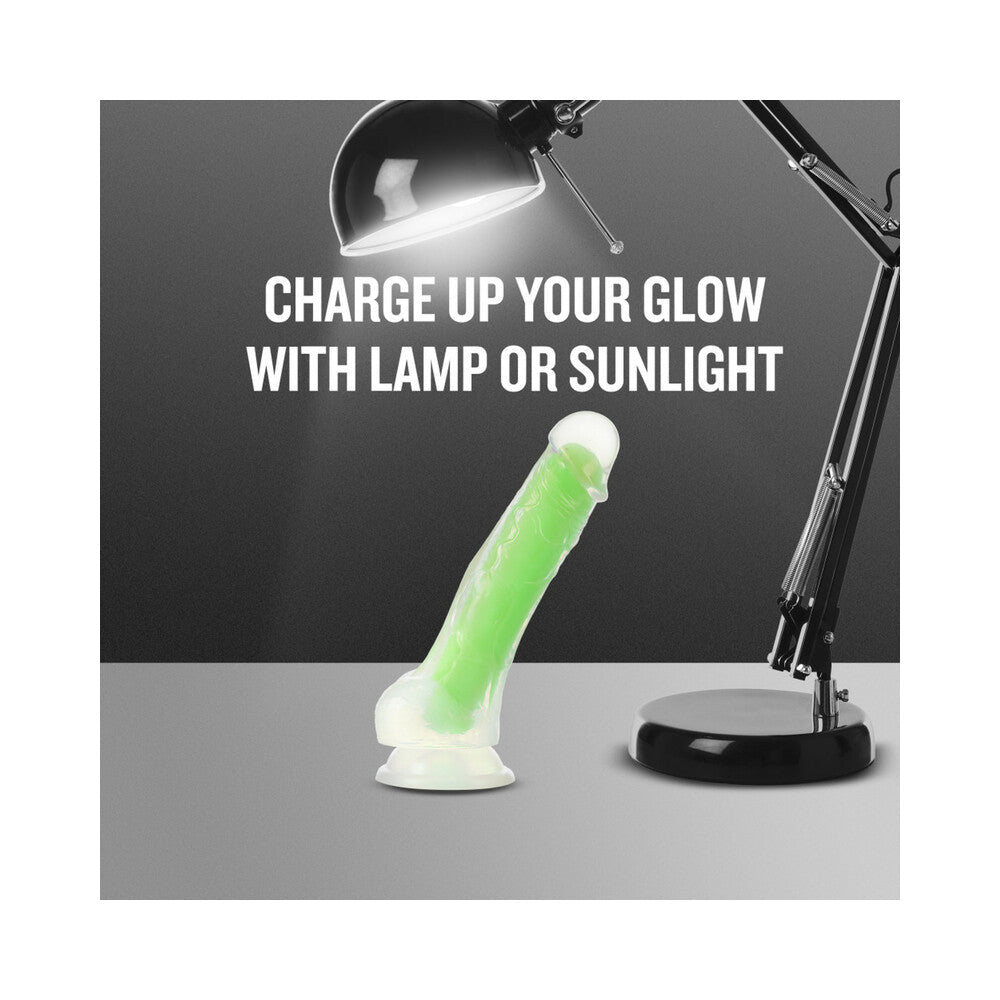 Blush Neo Elite Glow in the Dark Viper 7 in. Dual-Density Dildo Neon Green - Fantasies Boutique